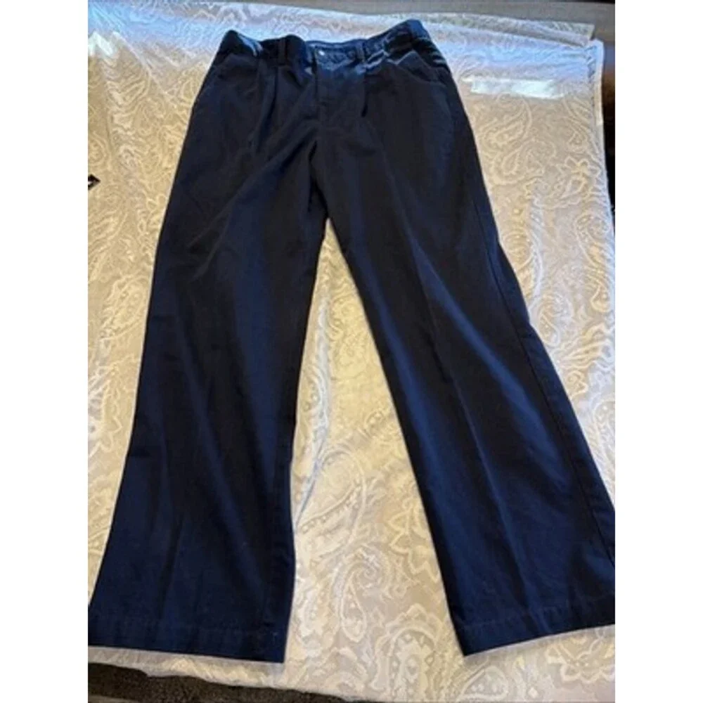 Dockers men's pleated Golf dress pants khakis navy 35”/29”